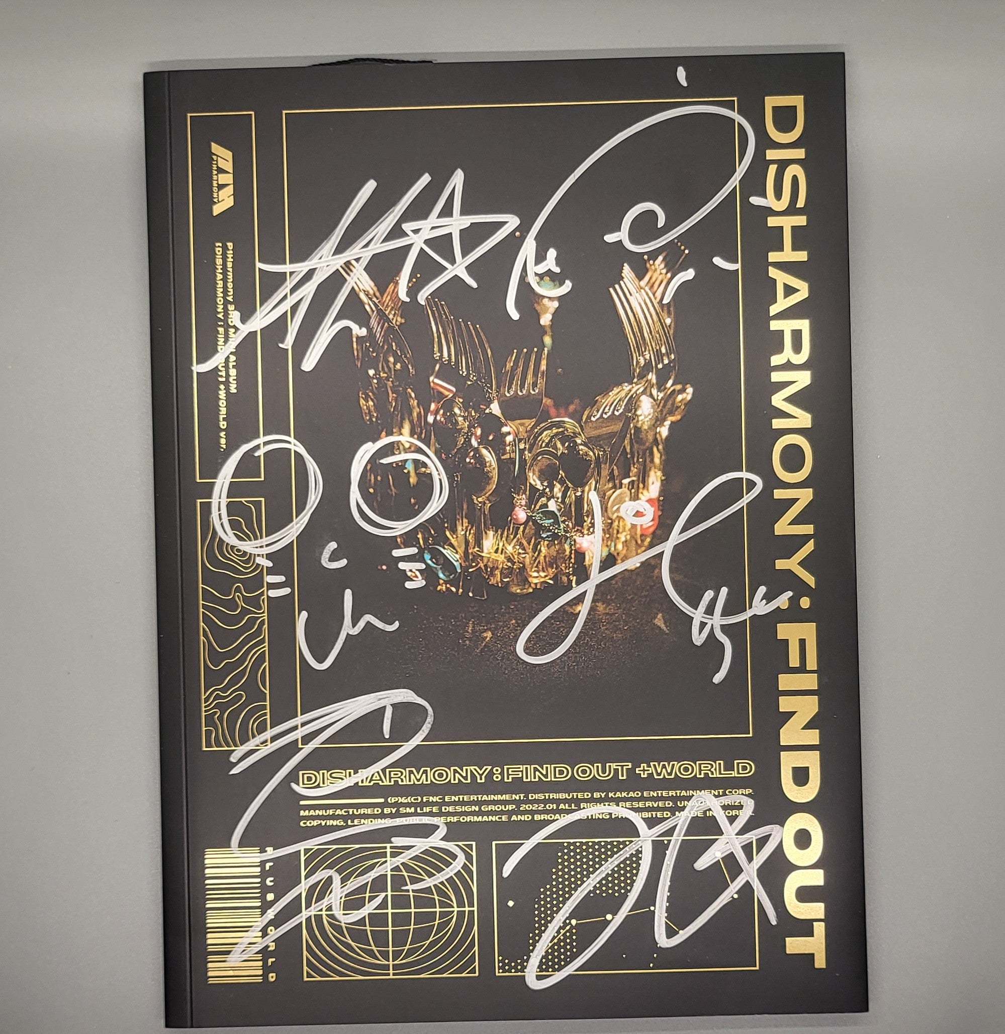 SIGNED CD P1Harmony - 3rd Mini Album [DISHARMONY : FIND OUT]  (Signed by All Members)