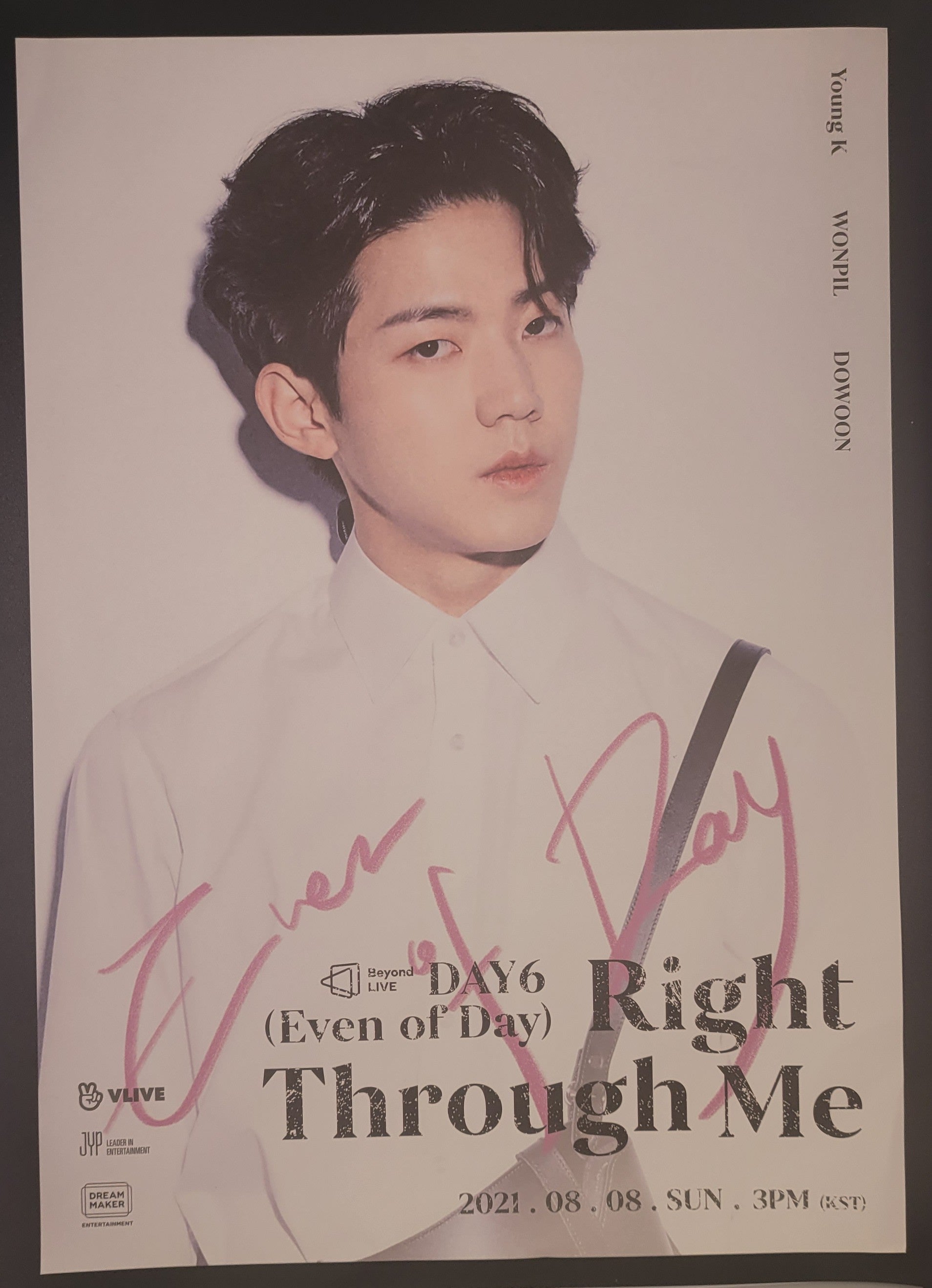 DAY6 (EVEN OF DAY) ONLINE CONCERT BEYOND LIVE (RIGHT THROUGH ME) POB POSTER